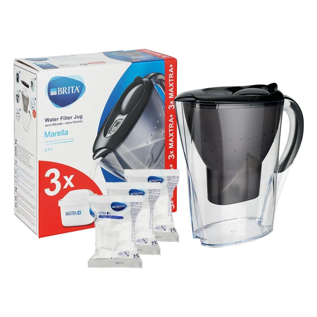 Brita Fill & Enjoy Starterpaket Marella Cool, Gesamtvolumen 2,4 L (gefiltertes Wasser 1,4 L), Incl. 3 Kartuschen MAXTRA+ , Farbe Weiß – Bild 22