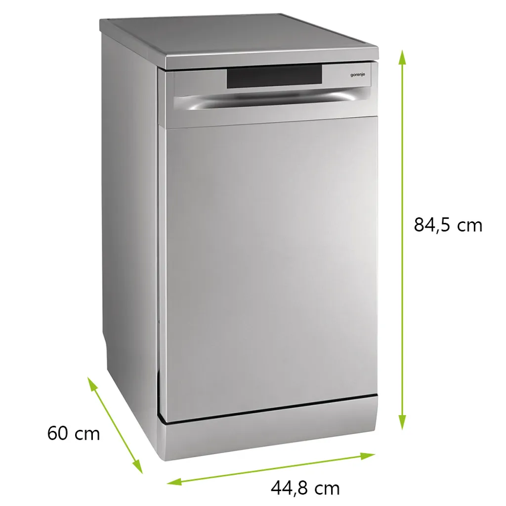 Gorenje GS520E15S Freistehender Geschirrspüler 45 Cm - Edelstahlfront - 4 Programme - 9 Maßgedecke - Edelstahlwanne - Besteckkorb - AquaStop – Bild 9