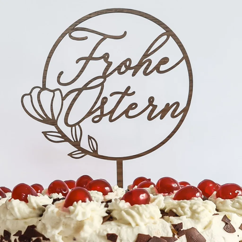 Suzu Papers Cake Topper: Frohe Ostern - Kuchendekoration Zum Osterfest