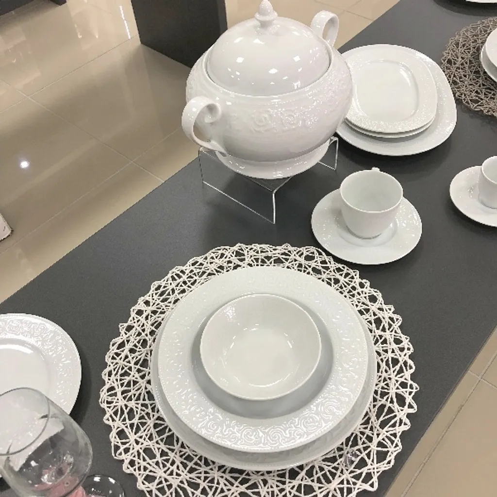 Kütahya Porselen 83 Teilig Acelya Tafelservice Porzellan Essservice 12 Personen – Bild 25