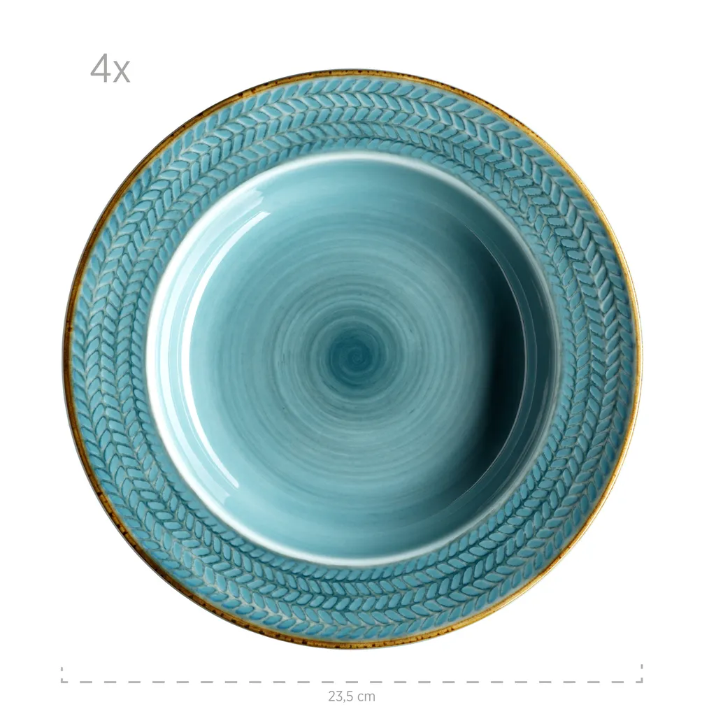 Maeser Mäser 931942 Kaffeeservice Prospero Für 6 Personen, Porzellan, Blau (1 Set, 12-teilig) – Bild 4