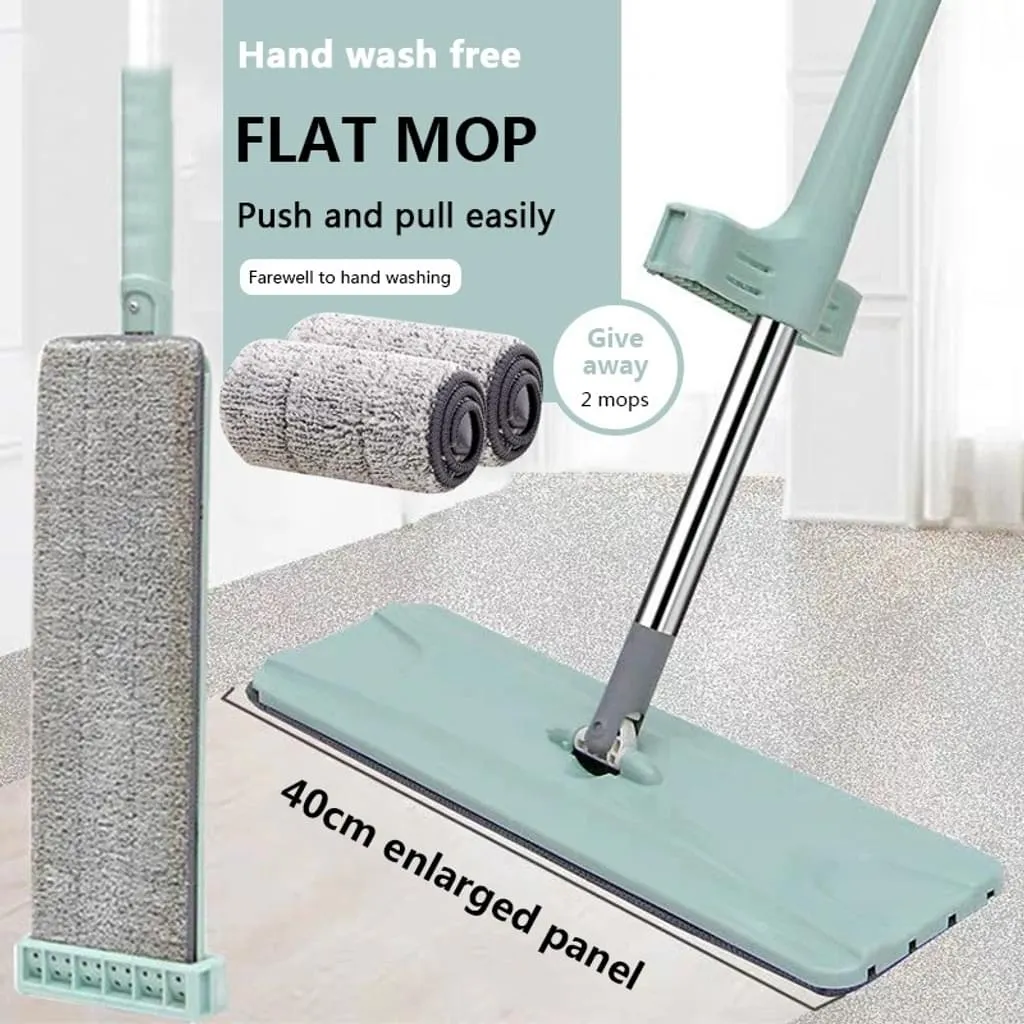 Jormftte Flat Squeeze Mop Freie Handwäsche Bodenreinigung Mop Faser Mop Pad Nass Und Trocken Verwenden Rotationsmop – Bild 4