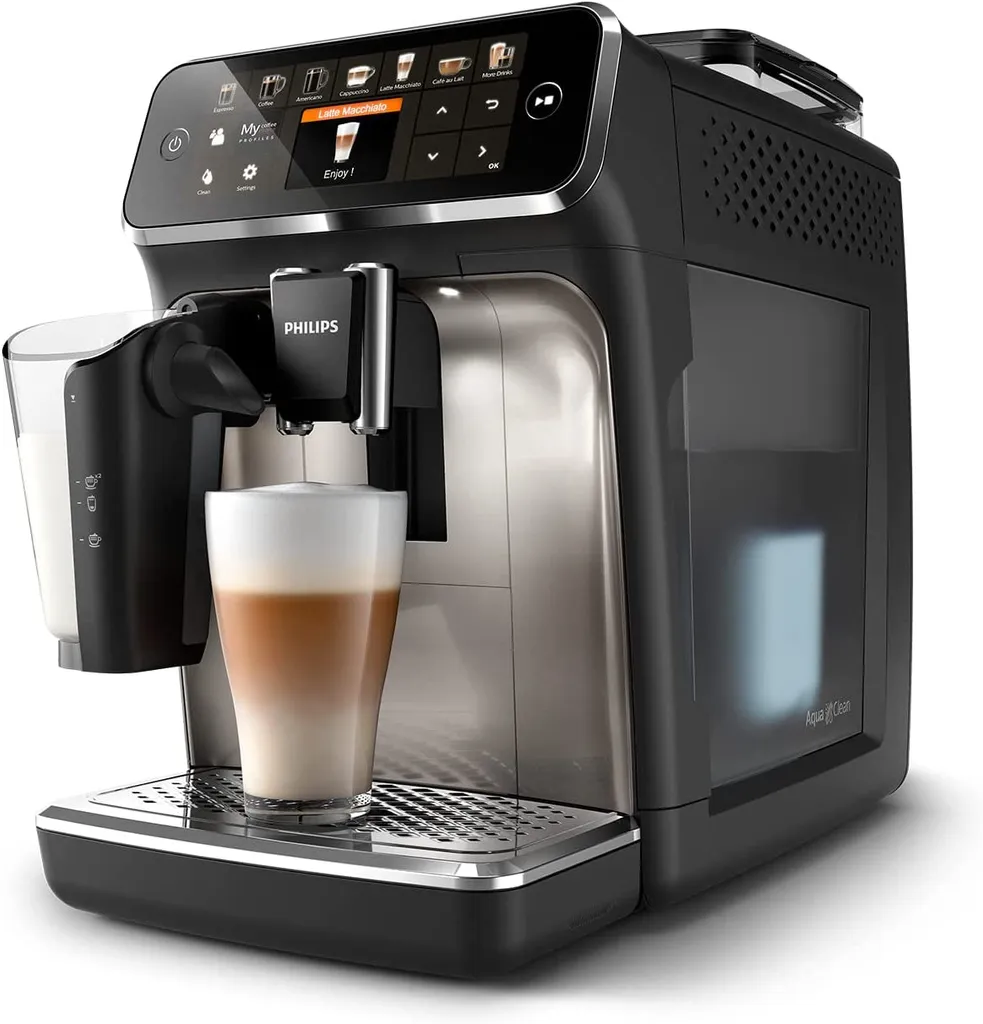 Rubies Does Not Apply Philips Series 5400 Kaffeevollautomat – Lattego Milchsystem, 12 Kaffeespezialitäten, Intuitives Display, 4 Benutzerprofile, Chrom (EP5447/90), Chrom / Einzigartig – Bild 8