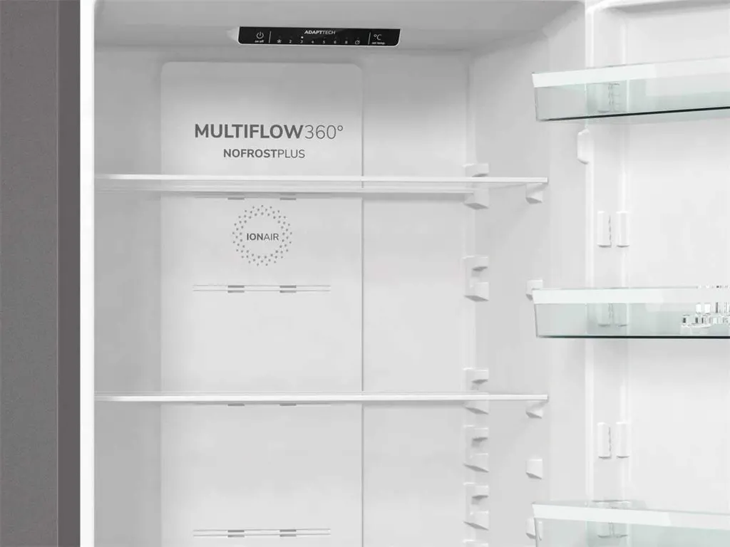 Gorenje NRK 6202 ES4 Kühl-Gefrierkombination / 200 Cm / 331 L / No Frost Plus / Multi Airflow System / Silber / Metallisch – Bild 8