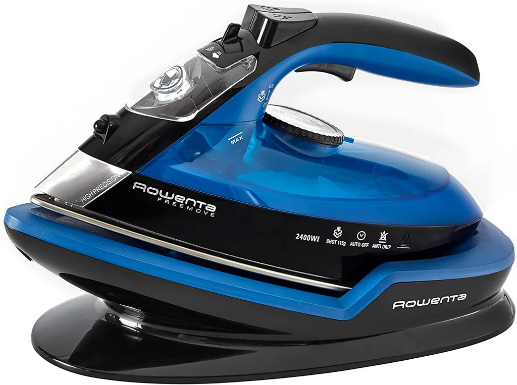 Rowenta DE5010 Dampfbügeleisen Ohne Schnur Mit Ladestation Blau Schwarz – Bild 7