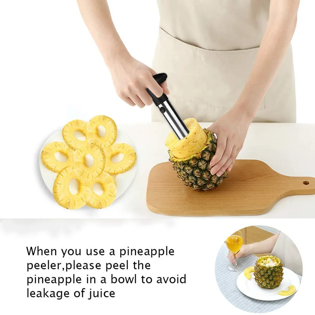 Mmgoqqt Ananasmesser – Ananasschäler Aus Edelstahl, Spülmaschinenfest – Ananasentkerner – Ananasentkerner Mit Scharfer Klinge