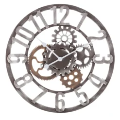 Balance JUMBO- QUARZ-WANDUHR BAHNHOFSUHR KÜCHENUHR TECHNOLINE 306207 METALL Optik Ø 60 Cm Grau XXL BIG