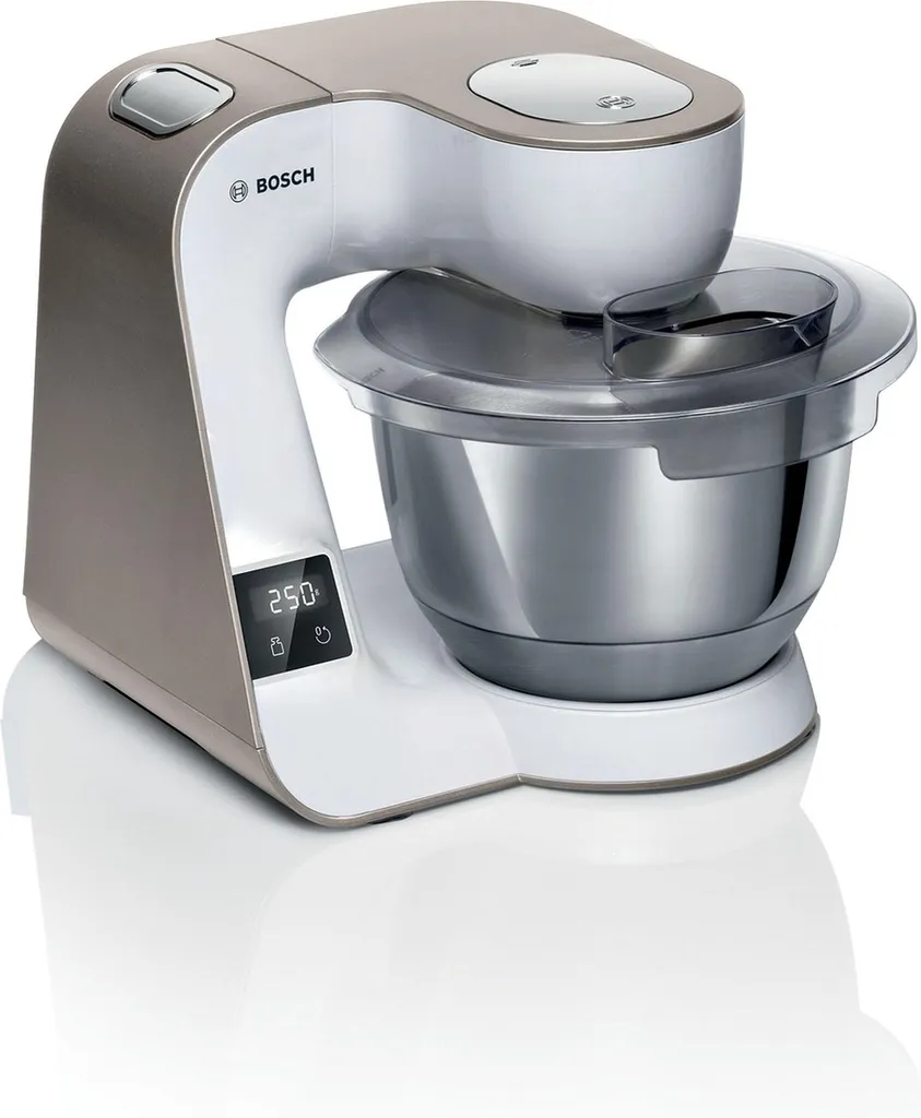 Bosch MUM5XW20 MUM 5 (champagne/weiß) Küchenmaschine, Rührschüssel, Knethaken, Flachrührer, Waage, Mixer-Aufsatz, Schneebesen – Bild 11