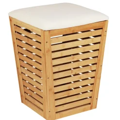 Wenko Wäschetruhe Bambusa Mit Sitzpolster