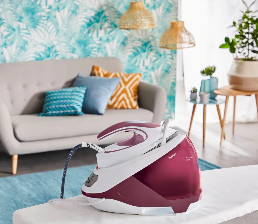 Tefal SV9201E0 Dampfbügelstation Express Protect, 2800W 7,5 Bar, Weiß/Burgunder – Bild 4