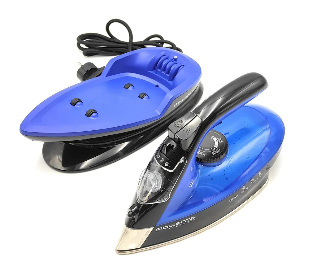 Rowenta DE5010 Dampfbügeleisen Ohne Schnur Mit Ladestation Blau Schwarz – Bild 6