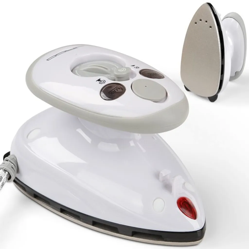 Jago® Mini Bügeleisen - Grau, 260-420 W, Antihaft Bügelsohle, Wassertank 40 Ml, 100-240 V Netzspannung Umschaltbar, Mit/ohne Dampf - Dampfbügeleisen, Reisebügeleisen – Bild 12