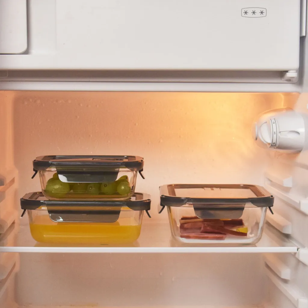 PIE LOCK Vorratsdosen 6 Teilig Eckig - Vorratsdosen Set Mikrowellengeeignete Essensbox Vorratsbehälter - Grau Glasdose Lunchbox Vorratsgläser Set – Bild 9