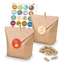 Itenga Geschenktüten 24 XTüten + Stickerbogen Frohe Ostern Motiv 58