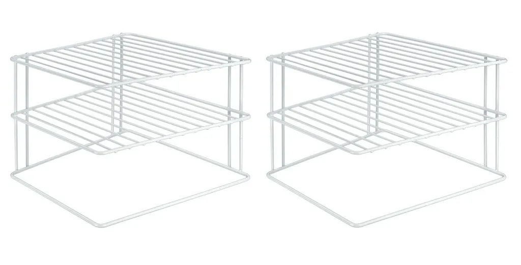 Gravidus 2er Set Tellerregal Eckschrankeinsatz Küchenschrank Eckregal Ablage Einsatz