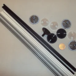 DeCoArt... 100 Wiederverwendbare Und Mehrfach Nutzbare Dekorationsstäbe Mix - Silber, Schwarz Und Weiß - Luftballons Ballonhalter Für Luftballon Bis 40 Cm