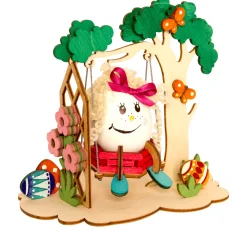 Drechslerei-kuhnert Drechslerei Kuhnert - Bastelset Osterdekoration Schaukel - Maße Ca. 16 X 10 X 16cm - 10205