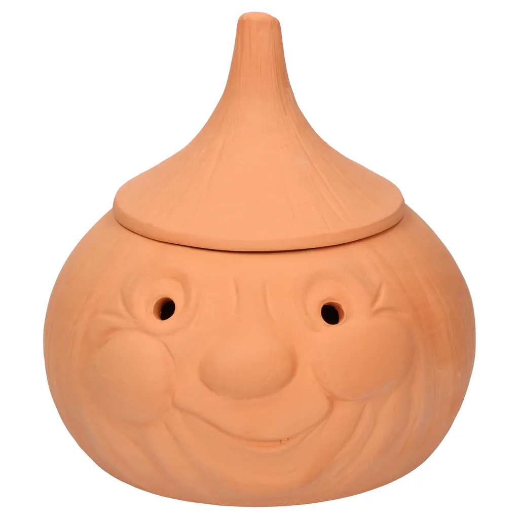 Mambocat Zwiebeltopf Onni Terrakotta Vorrats-Dose Mit Deckel Zur Aufbewahrung Von Ca. 900g Zwiebeln – Bild 3