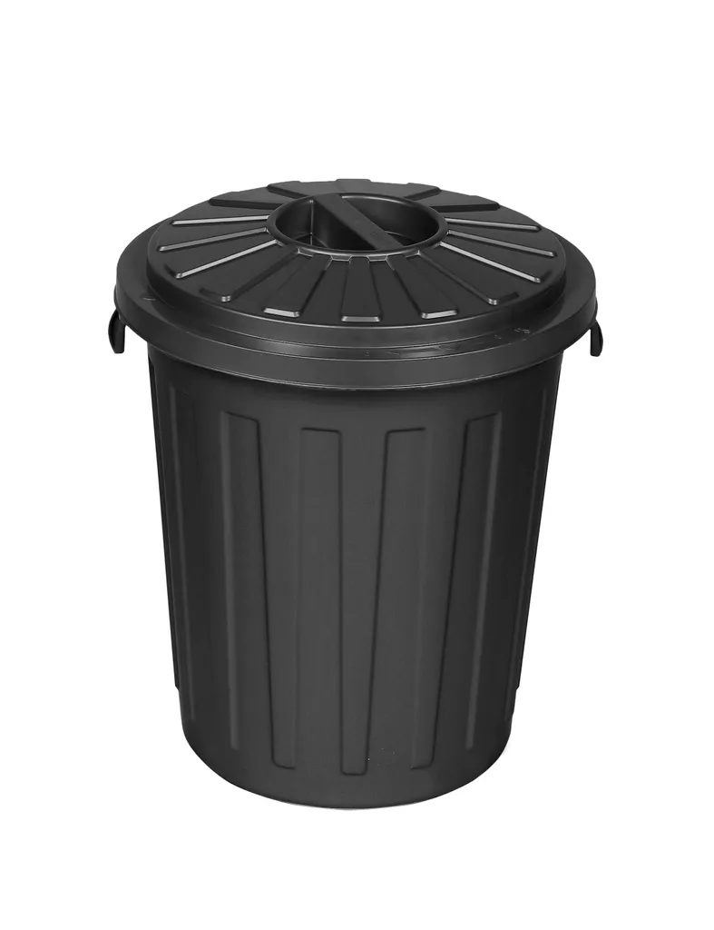 Keeeper Mülltonne Mülleimer Supermax Mit Deckel 50 Liter Grau Kunststoff 55 Cm