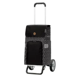 Andersen Shopper Alu Star Höhenverstellbar Mit Rad Ø 20cm Und 47 Liter Tasche Mara Schwarz