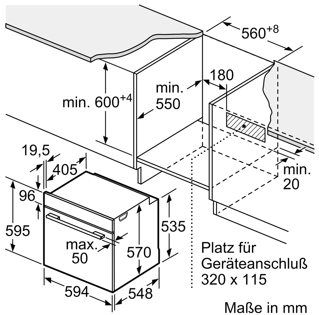 Bosch HBG5780B6 Serie 6 Einbaubackofen 71L Pyrolyse HomeConnect – Bild 8