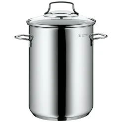 WMF Spargeltopf Hoch Mit Glasdeckel, 16cm, Cromargan Edelstahl Poliert, Dampfgarer, Topf Mit Siebeinsatz, Geeignet Für Pasta, Spaghetti, Gemüse, Induktionsgeeignet, 5,0l