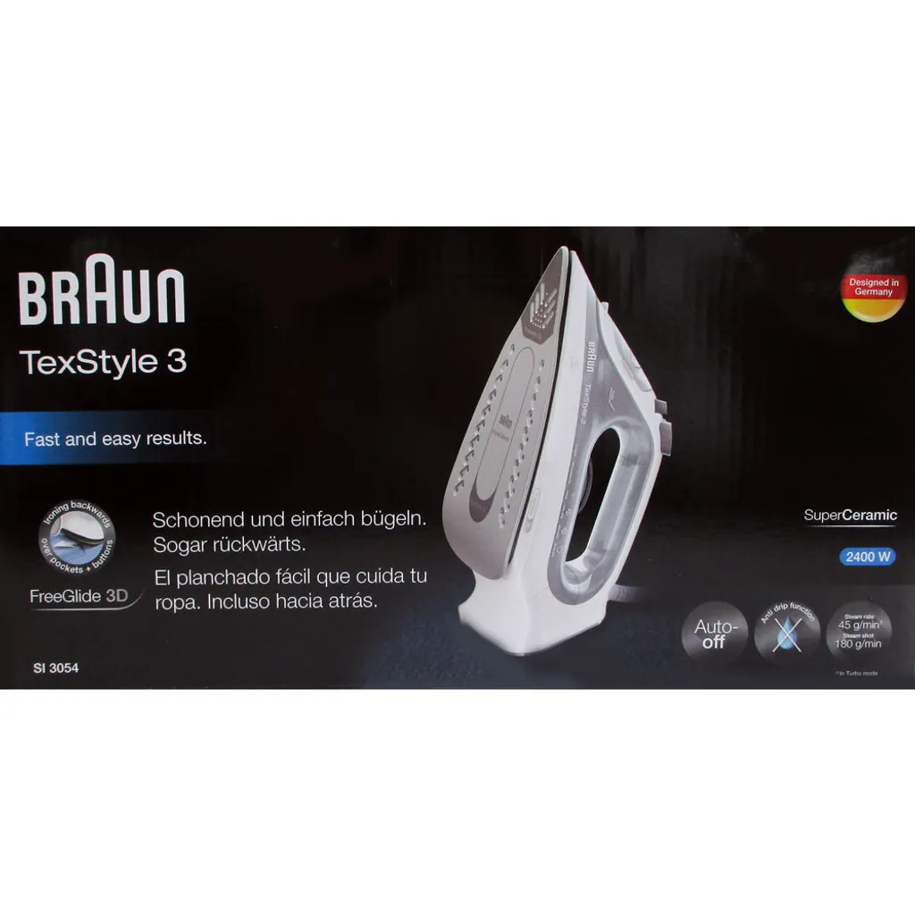 Braun SI 3054 Dampfbügeleisen Keramik-Bügelsohle 2400 W Grau – Bild 10