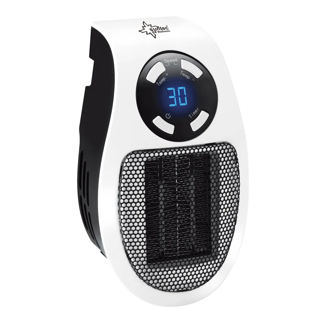 SUNTEC PTC Heizlüfter Steckdosen-Heizung Plug-in - Mit Thermostat, Timer, 500 Watt | 2 Ventilationsstufen, Elektrische Heizlüftung | Räume Bis 13 M² | Perfekt Für Schlafzimmer, Büro, Wohnung – Bild 12