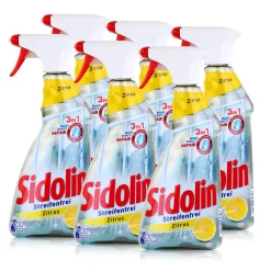 Henkel Sidolin Streifenfrei Zitrus 500ml - Glasreiniger, Fensterreiniger (6er Pack)