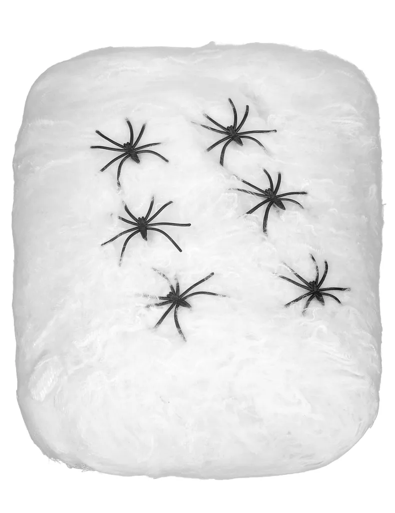 Elite Spinnennetz Mit Spinnen Halloween-Deko Weiss 100 G 35qm