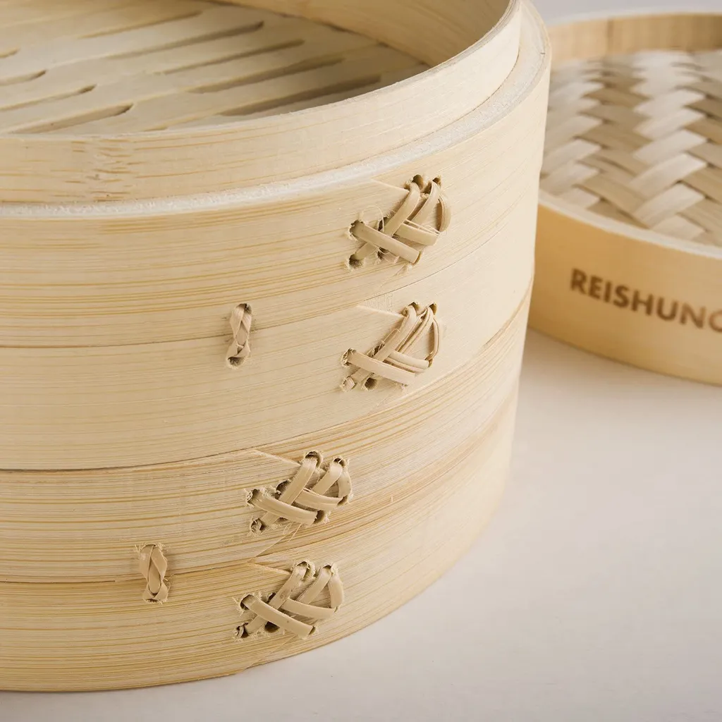 Reishunger Bambusdämpfer (Ø 20 Cm), Für 2 Personen, Inkl. 2 Baumwolltücher – Bild 4