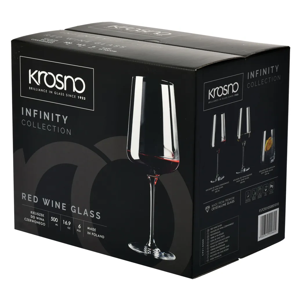 KROSNO Infinity Rotweingläser, 6er-Set, 500 Ml – Bild 8