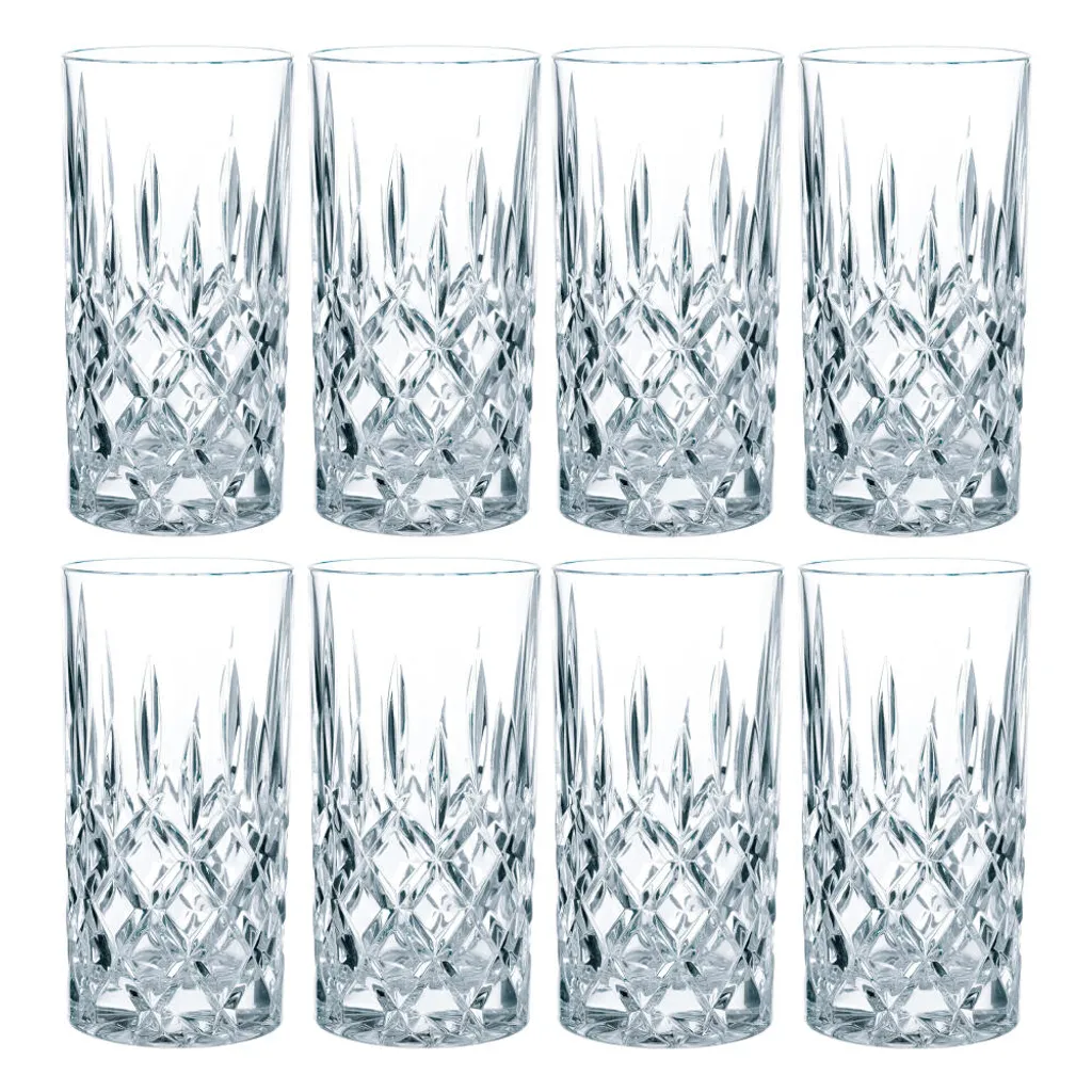 Nachtmann Noblesse Longdrinkglas Set, 8er Set, Wasserglas, Saftglas, Kristallglas, H 14.8 Cm, 375 Ml – Bild 3