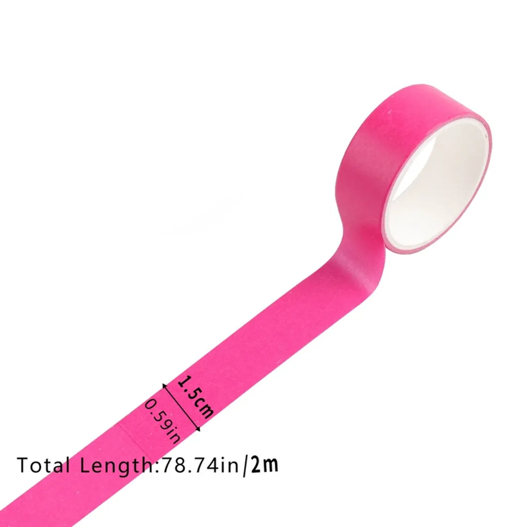 YisibaihTao 24 Rollen Einfarbiges Masking Tape Rainbow Color Adhesive Washi Tape Stickers Set Diy Scrapbooking Dekorative Aufkleber 2mx1.5cm – Bild 6