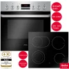 Amica Einbau Herd Set Backofen Glaskeramik Kochfeld Umluft Timer Bräterzone EHC 933 015 E
