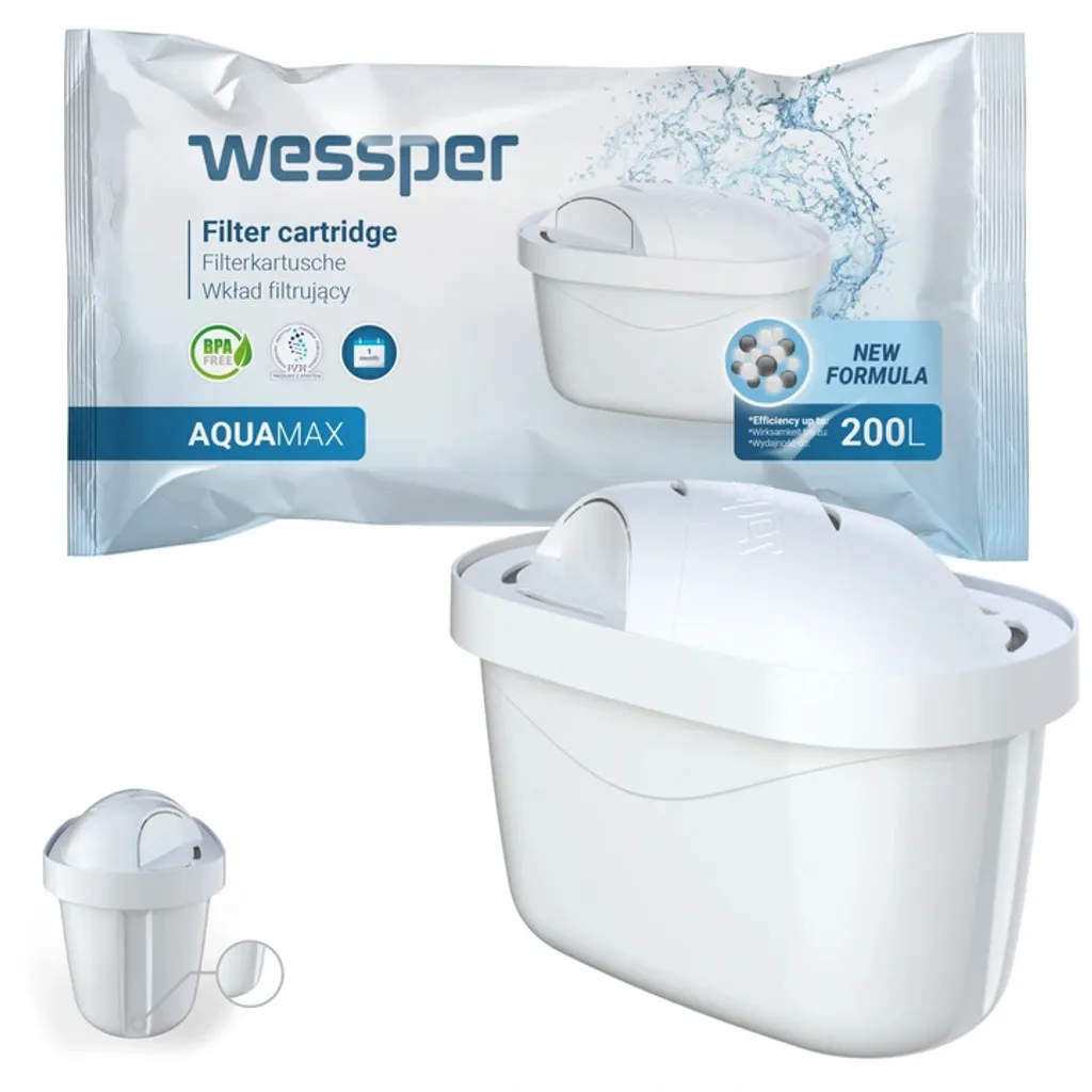 Wasserfilter Wessper 3,5 L Mit 10 Filterkartuschen, Kompatibel Mit Brita Maxtra+ – Bild 3