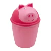 Druline 6 Liter Eimer Tiere Für Kinder Abfalleimer, Mülleimer, Papierkorb Schwingdeckel, Müllsackständer, Abfallbehälter, Kosmetikeimer, Kunststoff (H X Ø) Ca. 34 X 23 Cm (Pink-Schwein)