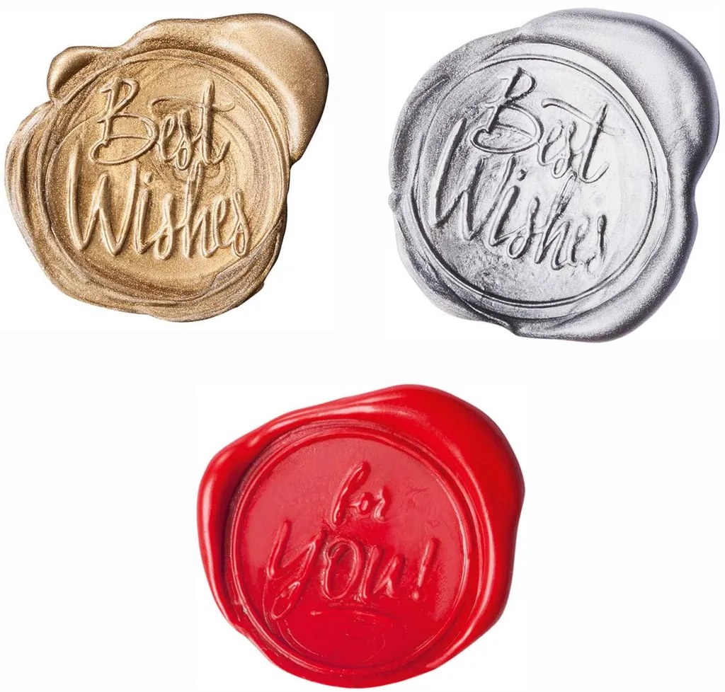 Folia Siegel-Set Inkl. Holzgriff Siegelmotive Siegelwachs – Bild 7