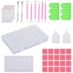 LOZAYI DIY Diamond Painting Werkzeug With Diamant Stickerei Box Diamant Malerei Zubehör, Komplett Kreuzstich Sets，44 Stücke