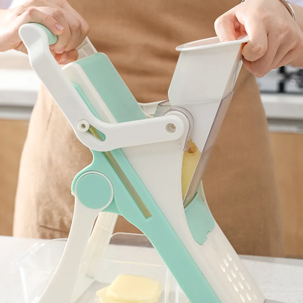 Mmgoqqt Gemüsehobel, Once For All Verstellbarer Gemüsehobel, Gemüsehobel, Kartoffelhobel, Zwiebelhobel – Bild 3