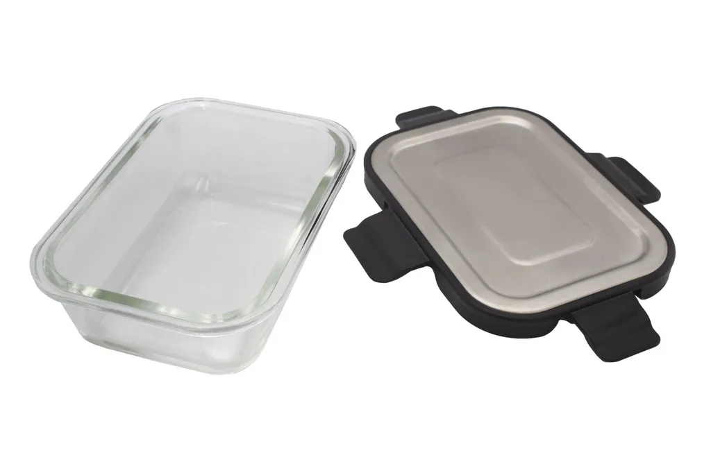 Steuber 4er Set Glas Frischhaltedosen Mit Edelstahldeckel, Auslaufsicher, Backofengeeignet – Bild 3