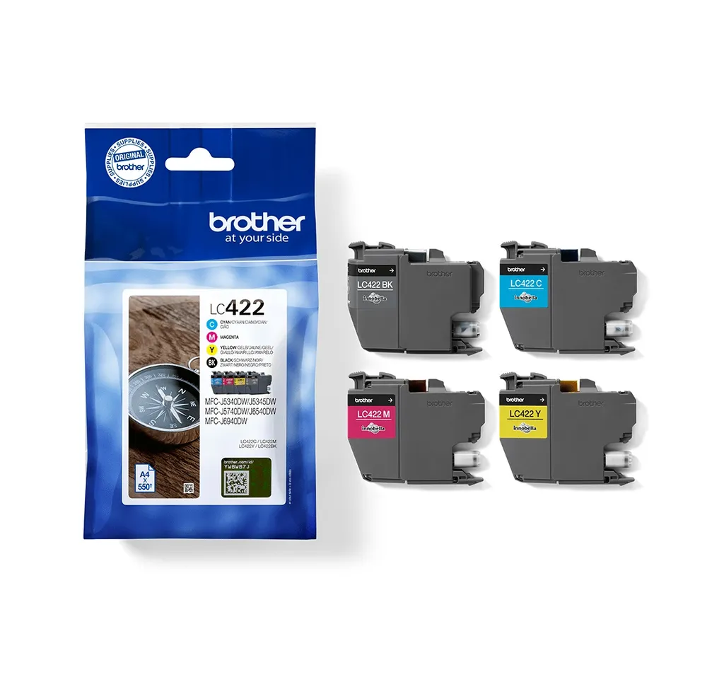 Brother LC422VAL CMYK Multipack Original Druckerpatrone 4 Farben Für 550 Seiten – Bild 2
