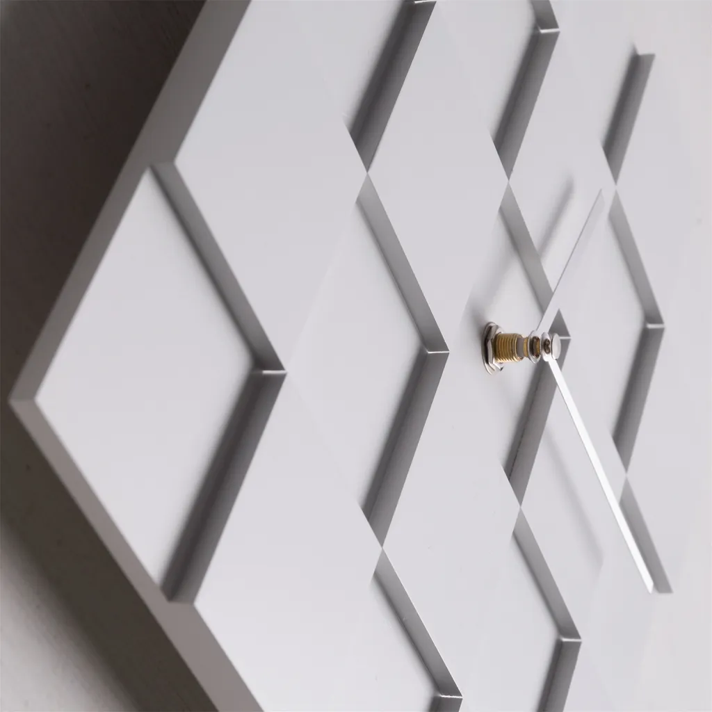 XTRADEFACTORY GMBH DESIGN WANDUHR 3D PLATES | 30cm Quadratische Küchenuhr Moderne Wanduhr – Bild 4