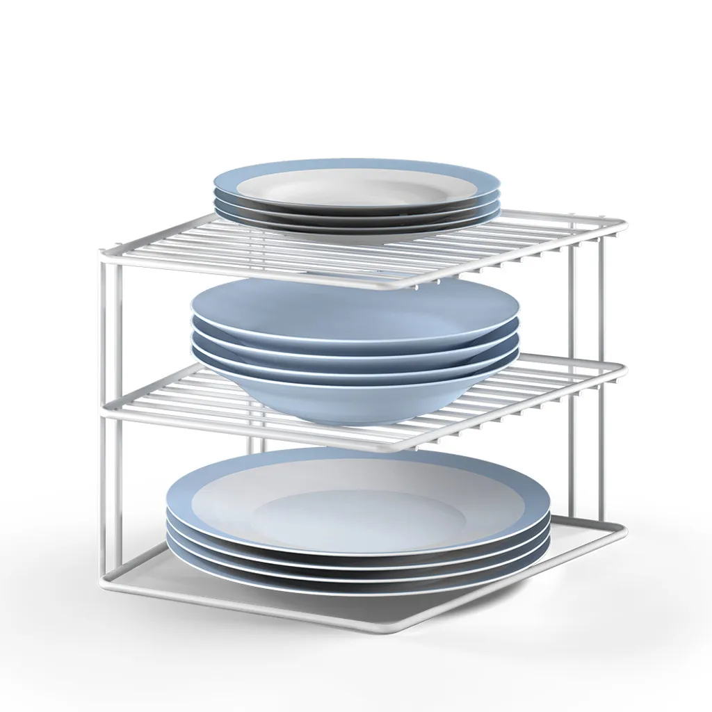 Gravidus 2er Set Tellerregal Eckschrankeinsatz Küchenschrank Eckregal Ablage Einsatz – Bild 2