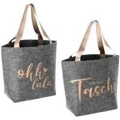 CEPEWA Tasche Shopper Aus Filz 2-fach, (B/H/T) 49x38x1cm