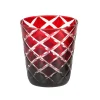 Edzard 4er Set Kristallgläser Dio, Rot, Handgeschliffenes Glas , Höhe 10 Cm, Füllmenge 0,23 Liter