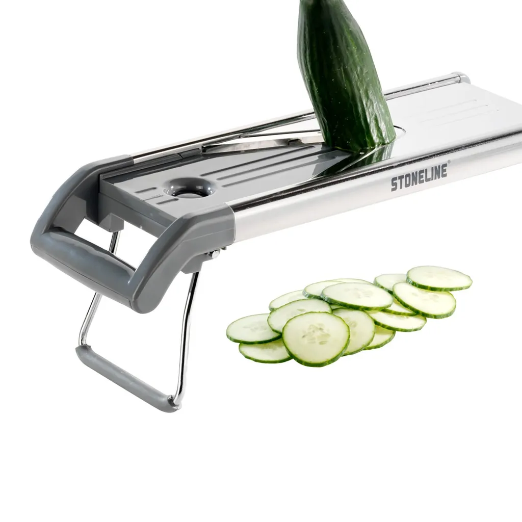 Stoneline Edelstahl Gemüsehobel Mit 5 Schneideinsätzen – Bild 8