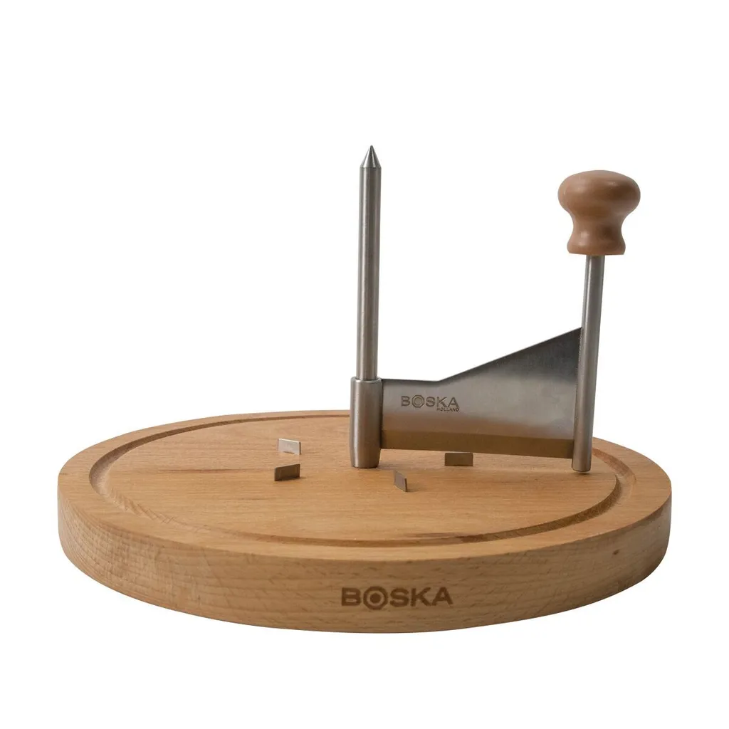 Boska Käseschaber Amigo Mit Glocke / Einfach Zu Verwenden / Hält Käse Langer Frisch / Holz / Kunststoff / Braun – Bild 3
