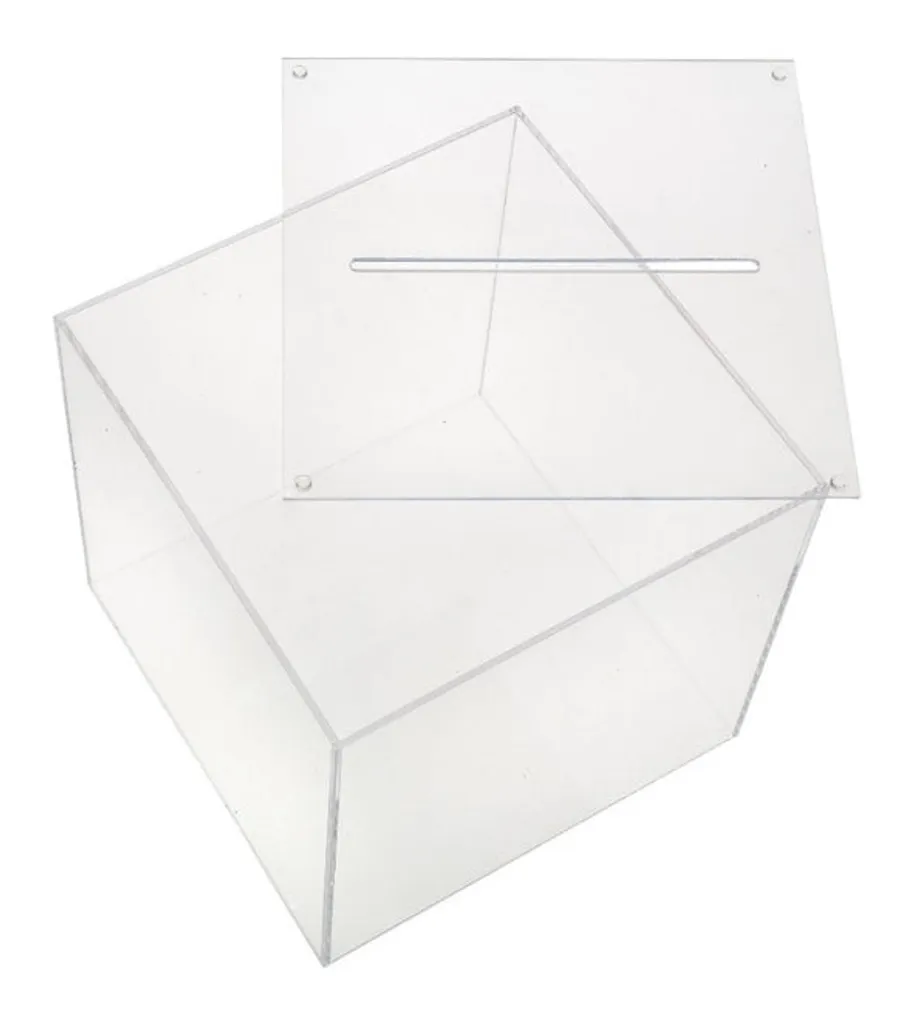 EH Design Losbox Aus Acryl Mit Abnehmbarem Deckel 25 X 25 X 25 Cm – Bild 2