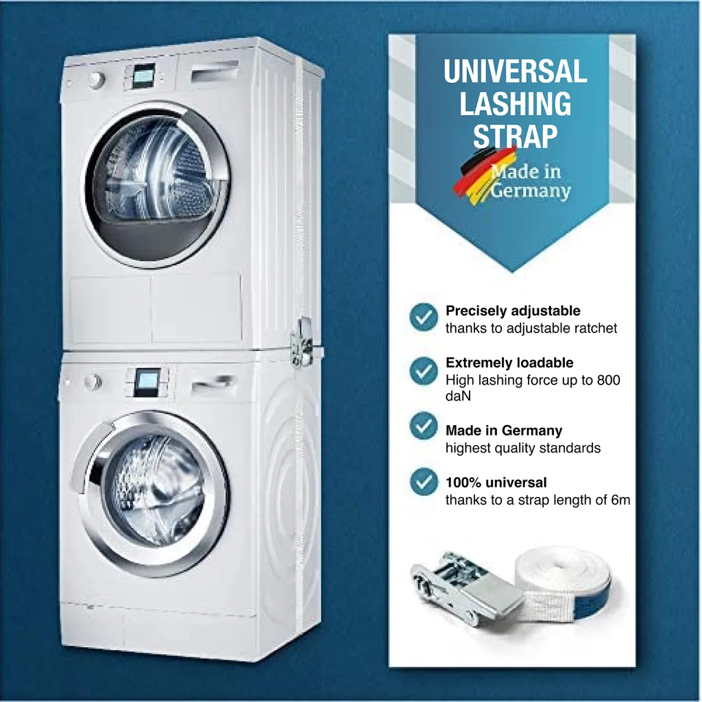 Plemont Sicheres Stapeln Von Trockner & Waschmaschine Mit 800 DaN Zugkraft – Bild 2
